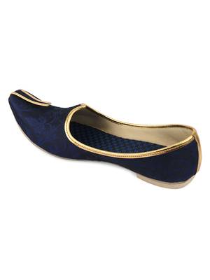 Desi colour mens ethnic footwear sherwani jutti-blue 4
