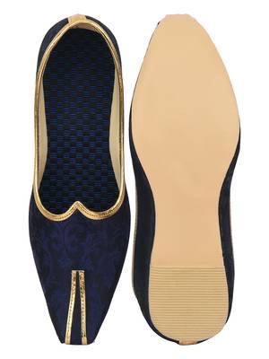 Desi colour mens ethnic footwear sherwani jutti-blue 1