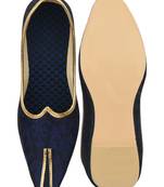 Desi colour mens ethnic footwear sherwani jutti-blue