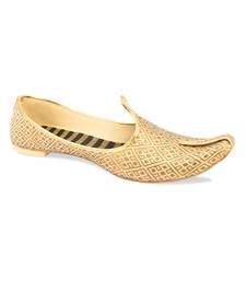 Desi colour mens ethnic footwear sherwani jutti-gold rhombus
