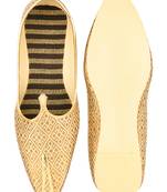 Desi colour mens ethnic footwear sherwani jutti-gold rhombus