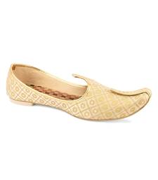 Desi colour mens ethnic footwear sherwani jutti-gold circle