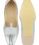 Desi colour mens ethnic footwear sherwani jutti-silver shine