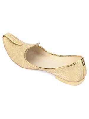 Desi colour mens ethnic footwear sherwani jutti-beige dori 4