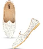 White Embroidered Sherwani Jutti