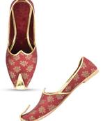 Desi colour mens ethnic footwear sherwani jutti-maroon 1