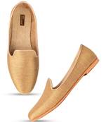 Desi colour mens ethnic footwear sherwani loafer-gold design 4