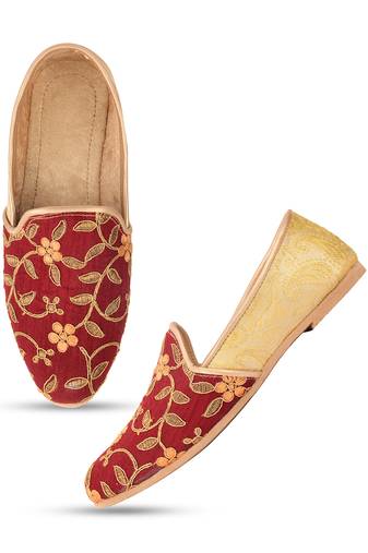 Desi colour mens ethnic footwear sherwani loafer-dual colour