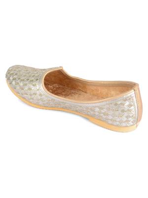 Desi colour mens ethnic footwear sherwani jutti-silver heavy emb 4