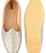Desi colour mens ethnic footwear sherwani jutti-silver heavy emb