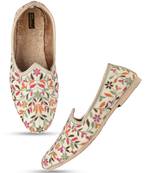 Desi colour mens ethnic footwear sherwani jutti-multicolour heavy emb