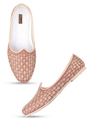 Desi colour mens ethnic footwear sherwani jutti-maroon heavy emb-1 1