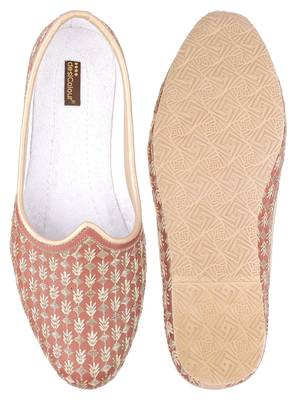 Desi colour mens ethnic footwear sherwani jutti-maroon heavy emb-1 4
