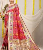 RED BANARASI SILK BEAUTIFUL SAREE WITH BLOUSE 