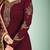 Trendmalls Maroon embroidered Georgette Party Wear Kurta Pant with Dupatta Salwar Suit Set