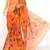 Orange Pure Cotton JP Munga Kota Digital Printed Handwoven Saree Without Blouse by AMG Square