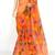 Orange Pure Cotton JP Munga Kota Digital Printed Handwoven Saree Without Blouse by AMG Square