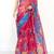 Magenta Pure Cotton JP Munga Kota Floral Printed Handwoven Saree Without Blouse by AMG Square