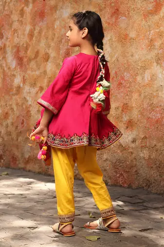 Pink kurti set