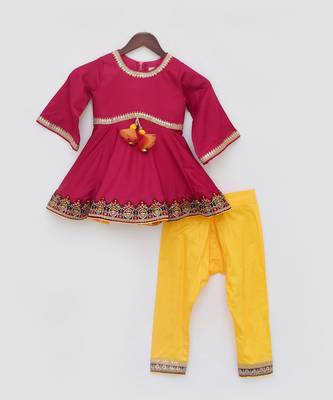 Pink kurti set 4