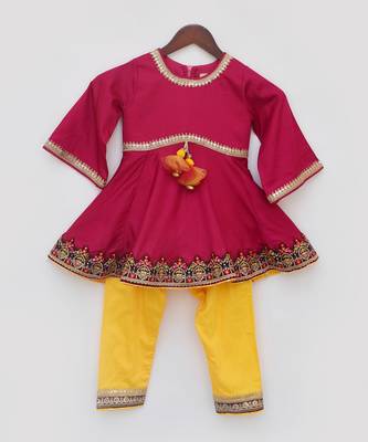 Pink kurti set 1