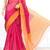 Pink Pure Cotton Kota Doria Chunri Print Handwoven Saree Without Blouse by AMG Square