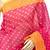 Pink Pure Cotton Kota Doria Chunri Print Handwoven Saree Without Blouse by AMG Square