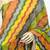 Multi-Color Pure Cotton Kota Doria Lahariya Print Handwoven Saree Without Blouse by AMG Square