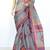 Grey Pure Cotton Kota Doria Chunri Print Handwoven Saree Without Blouse by AMG Square
