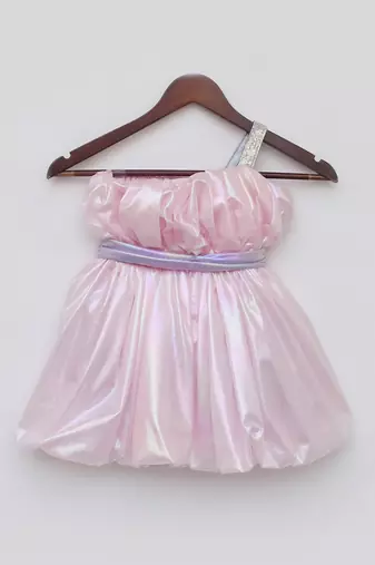Pink metallic frock