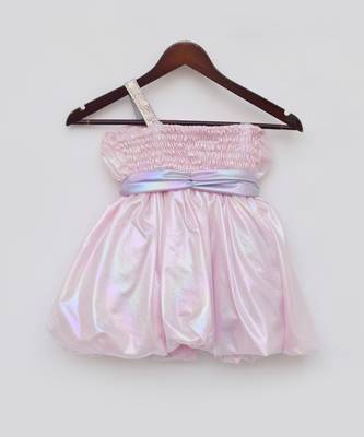 Pink metallic frock 4