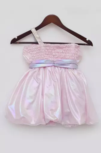 Pink metallic frock