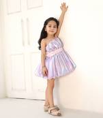 Purple metallic frock