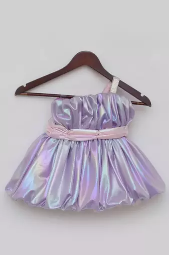 Purple metallic frock
