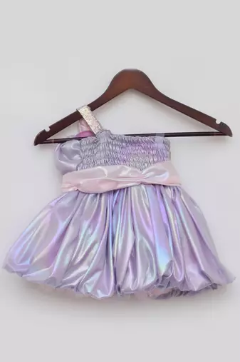 Purple metallic frock