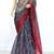 Grey Pure Cotton Kota Doria Chunri Print Handwoven Saree Without Blouse by AMG Square