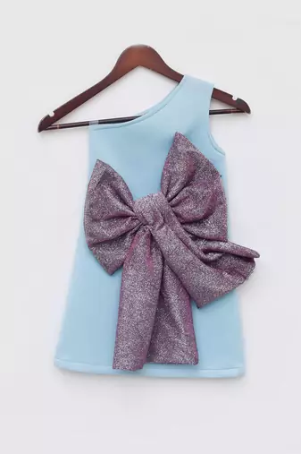 Blue lycra dress