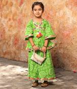 Green bandhaj sharara set
