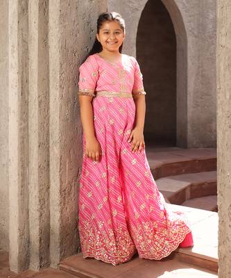 Pink bandhaj jumpsuit 1