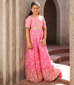 Pink bandhaj jumpsuit