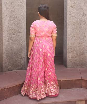 Pink bandhaj jumpsuit 2