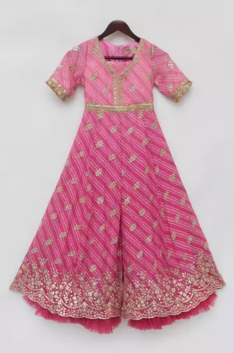 Pink bandhaj jumpsuit