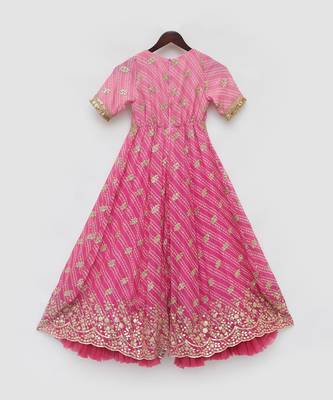 Pink bandhaj jumpsuit 4