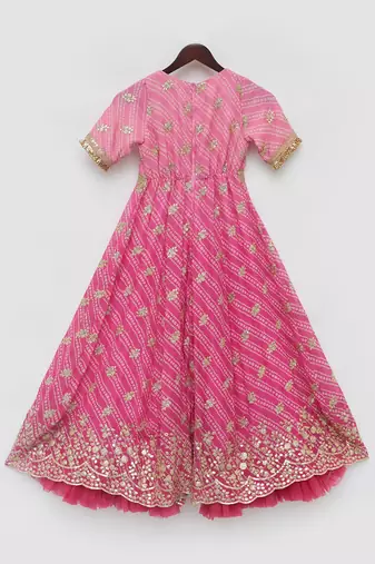 Pink bandhaj jumpsuit