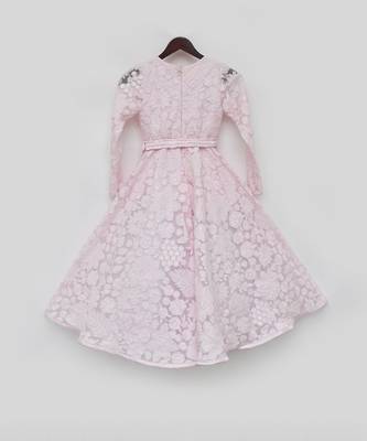 Baby pink embroidered anarkali 3