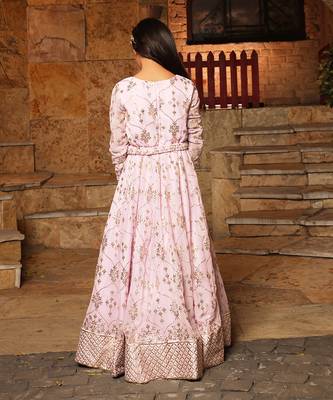Lilac embroidered anarkali 2