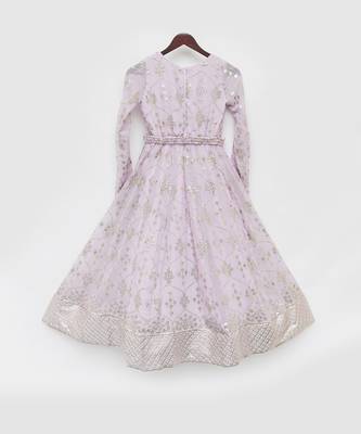 Lilac embroidered anarkali 4