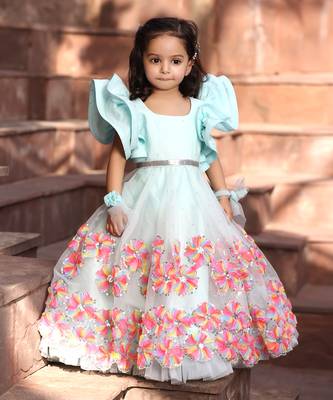 Aqua blue gown 1