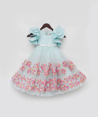 Aqua blue gown 3