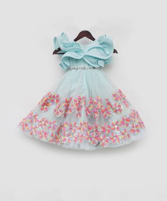 Aqua blue gown 4